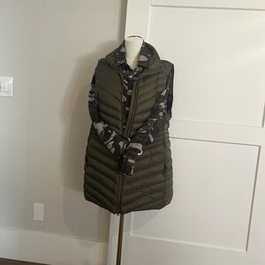 Lands' End Quilted Olive Vest